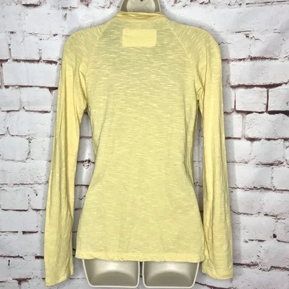 CARILOHA Bamboo Yellow Organic bamboo cotton open hi lo top Size XS - Picture 3 of 15